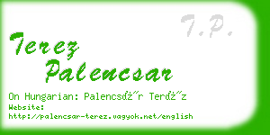 terez palencsar business card